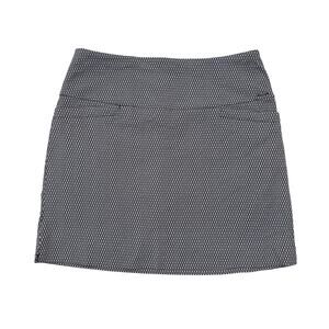 S.C.&Co Tummy Control Skort | Stretch Black White Geometric | Size L